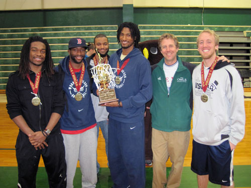 Dr. Swoap with the Warren Wilson College Owls, USCAA Division 2 National Champions 2013.